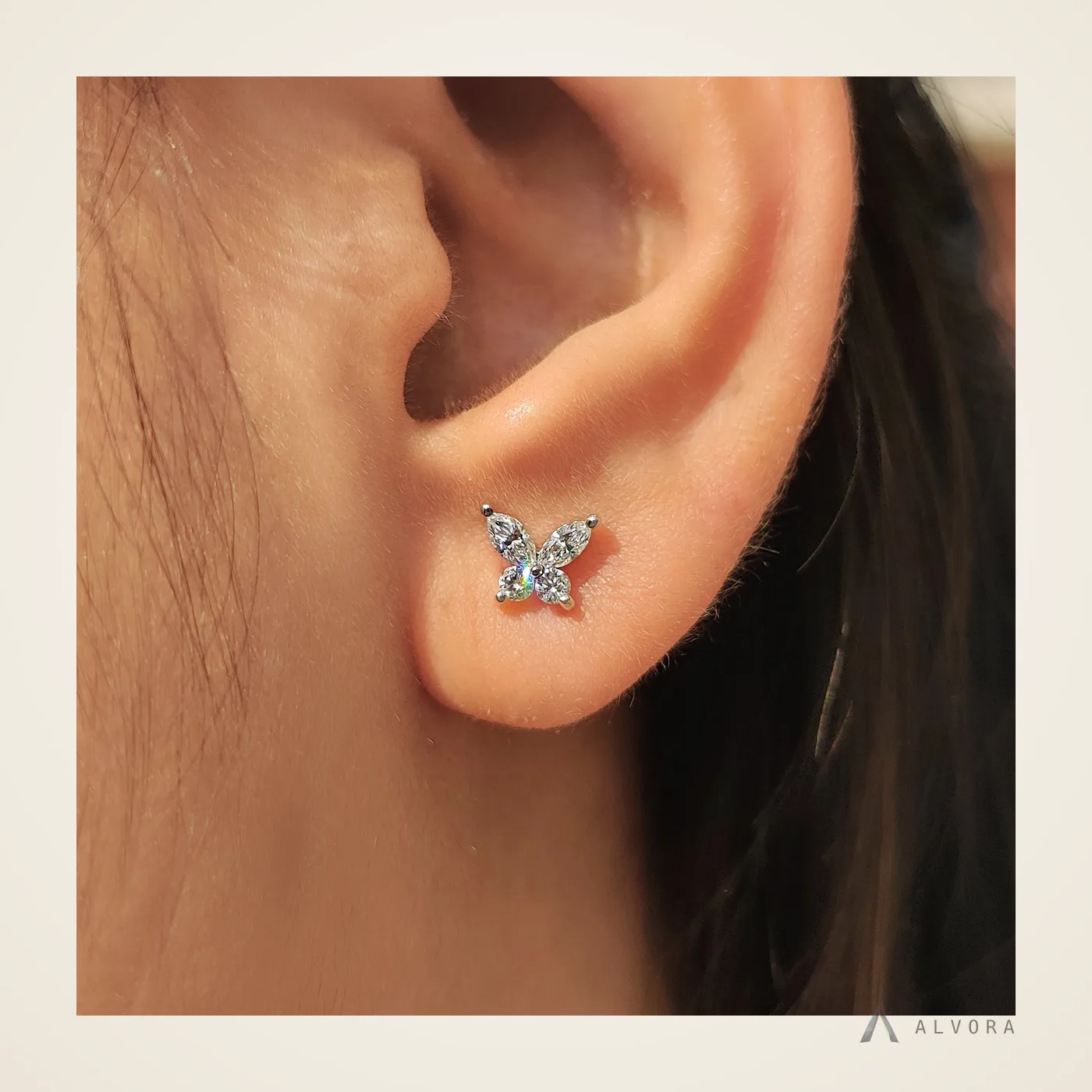 Kaia Marquise Studs, marquise studs lab-grown diamond earrings