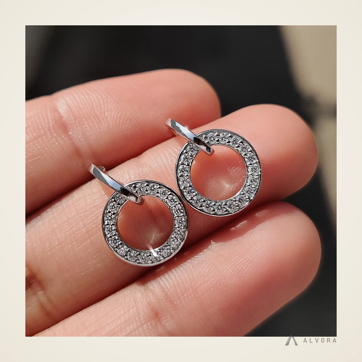 Tove Round Studs, round studs lab-grown diamond earrings