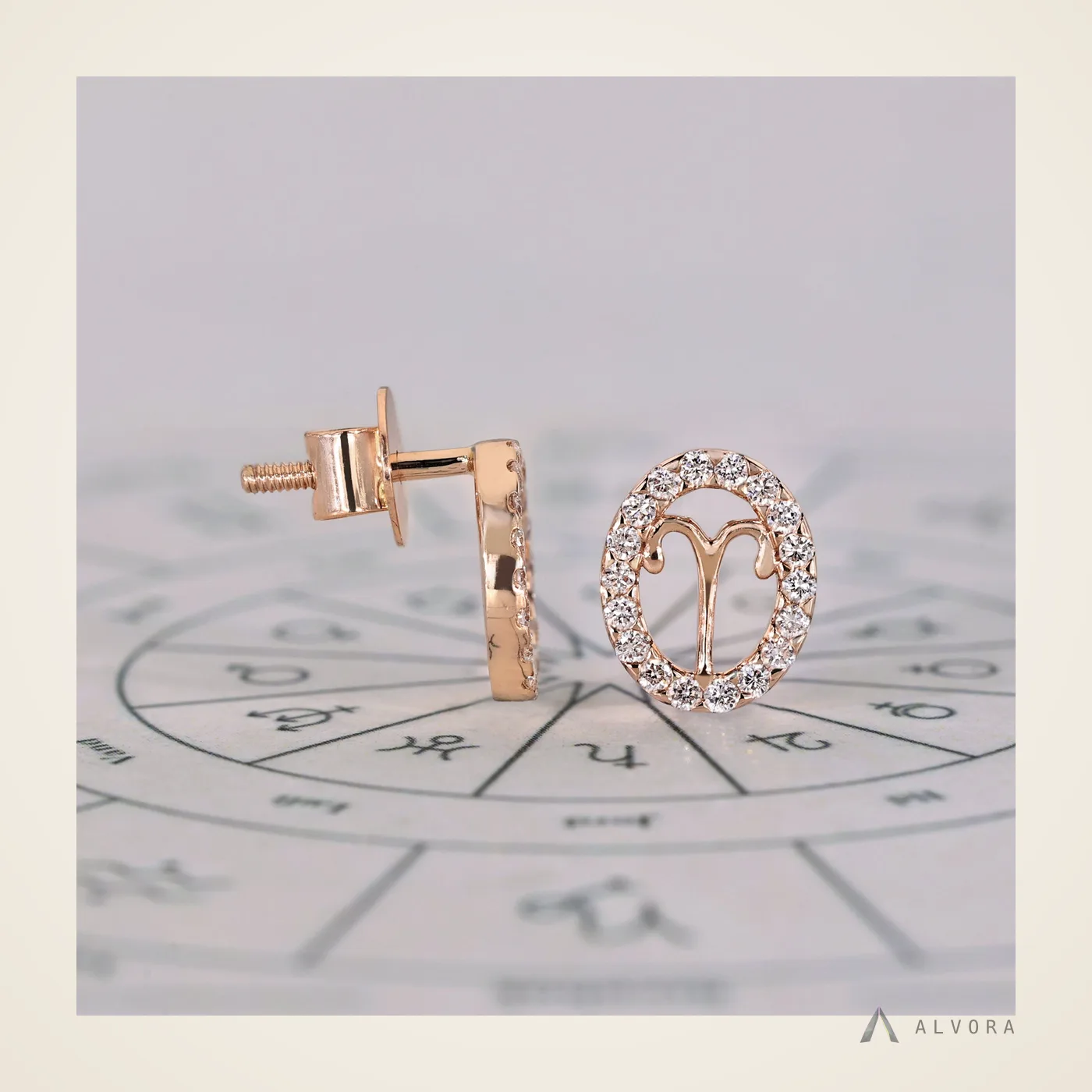 Paloma Round Halo Studs, round halo studs lab-grown diamond earrings