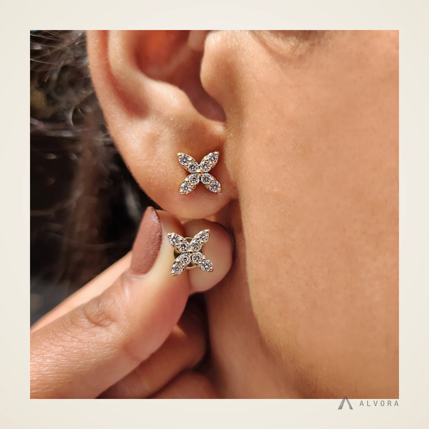 Tatiana Round Studs, round studs lab-grown diamond earrings