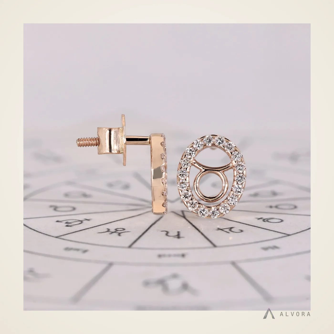 Emmeline Halo Studs, halo studs lab-grown diamond earrings