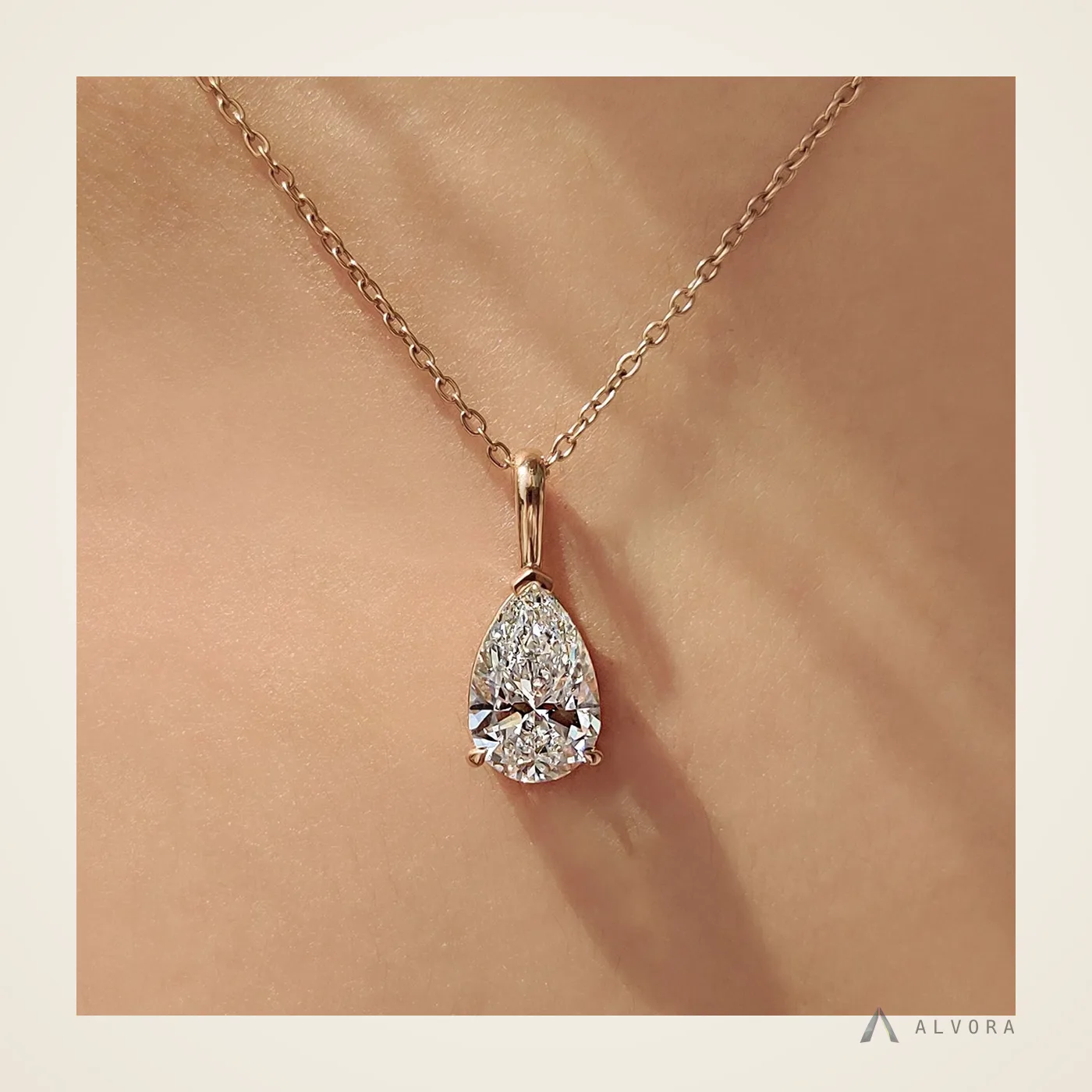 Vivienne Princess Pendant, princess pendant lab-grown diamond pendant