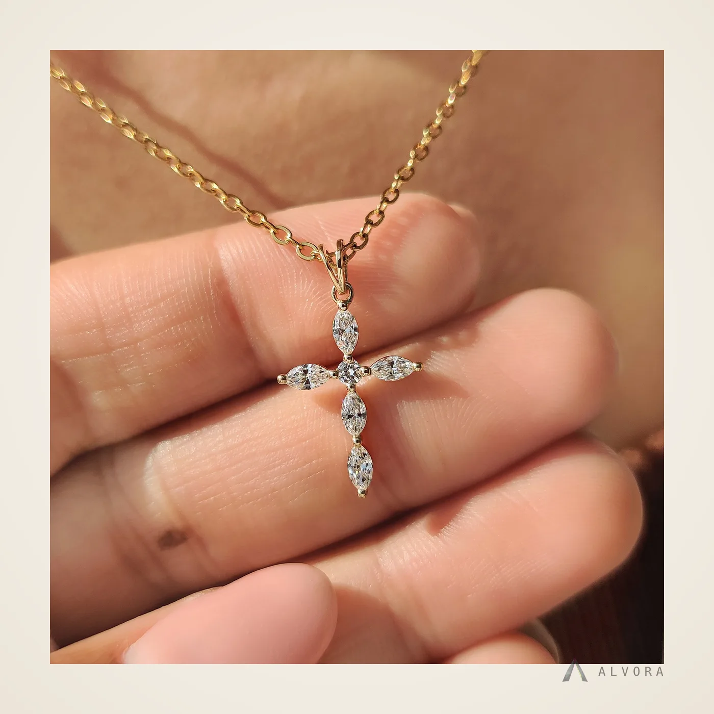 Perrine Marquise Pendant, marquise pendant lab-grown diamond pendant