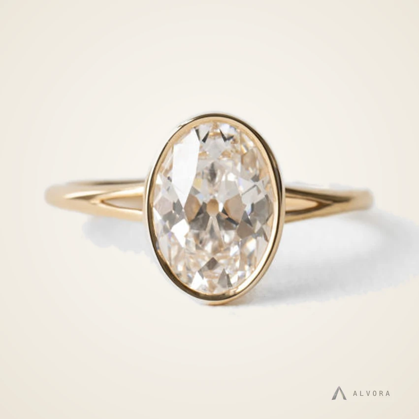 Selene Oval Heritage, oval heritage lab-grown diamond engagement ring