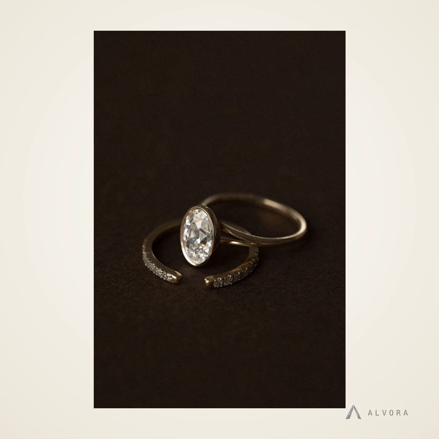 Selene Oval Heritage, oval heritage lab-grown diamond engagement ring