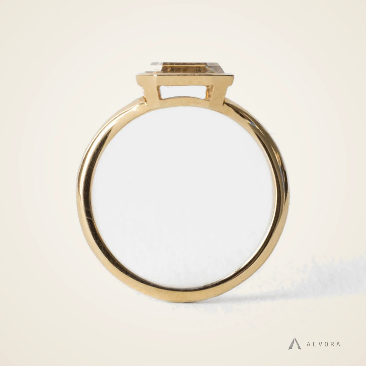 Ilse Emerald Bezel, emerald bezel lab-grown diamond engagement ring