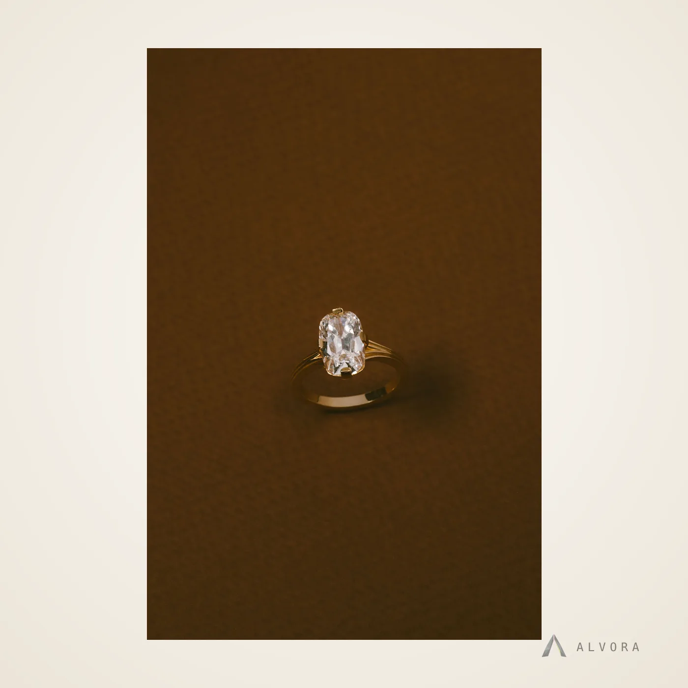 Sabine Elongated Cushion Heritage, elongated cushion heritage lab-grown diamond engagement ring