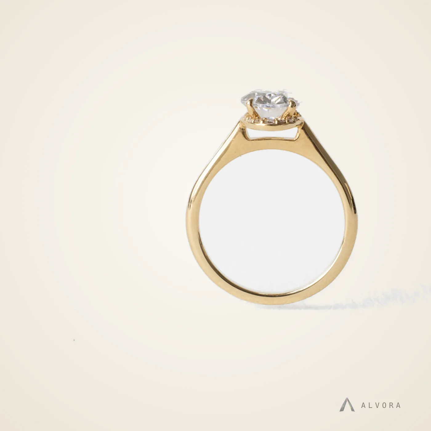 Noor Oval Solitaire, oval solitaire lab-grown diamond engagement ring