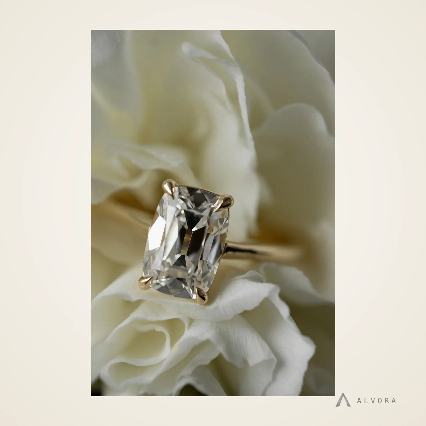 Thea Old Mine Heritage, old mine heritage lab-grown diamond engagement ring