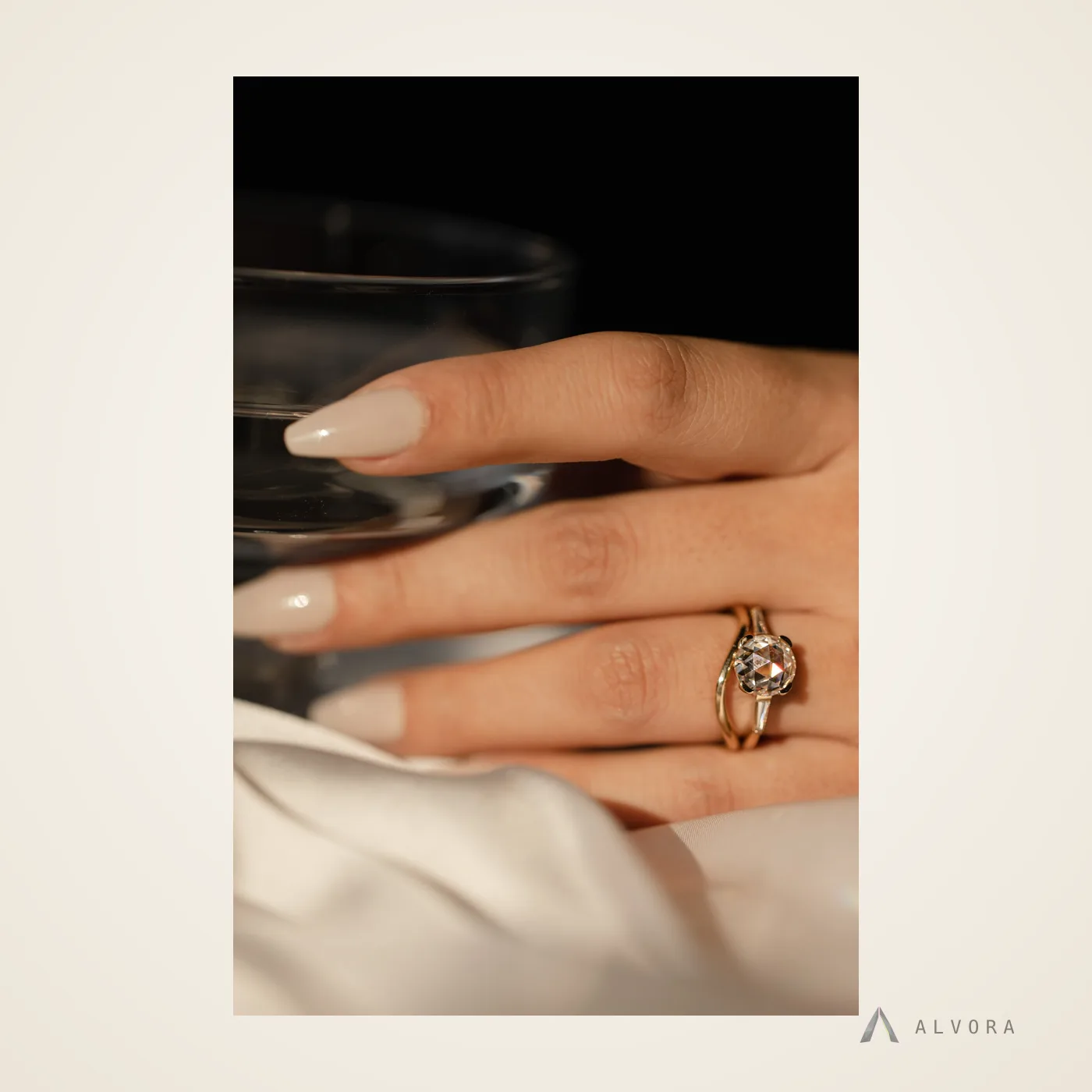 Faye Round Solitaire, round solitaire lab-grown diamond engagement ring