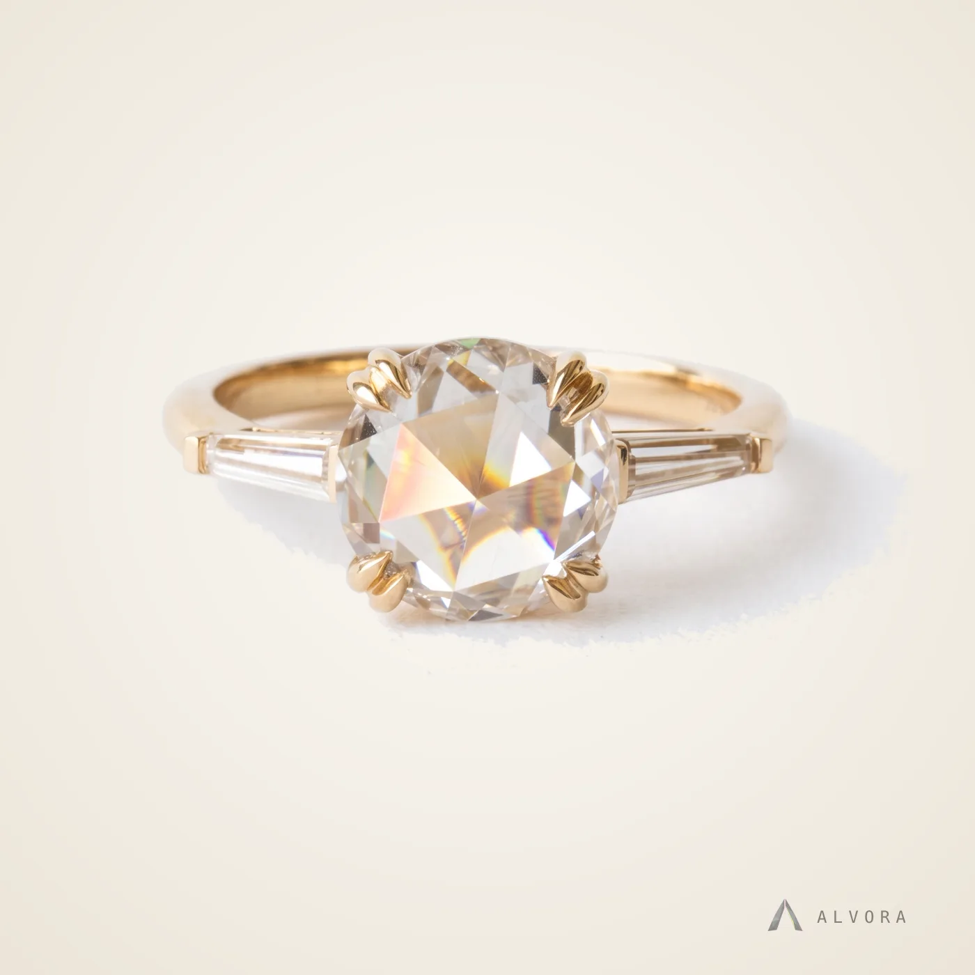 Faye Round Solitaire, round solitaire lab-grown diamond engagement ring