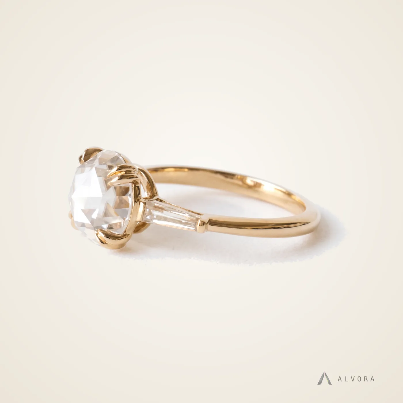 Faye Round Solitaire, round solitaire lab-grown diamond engagement ring