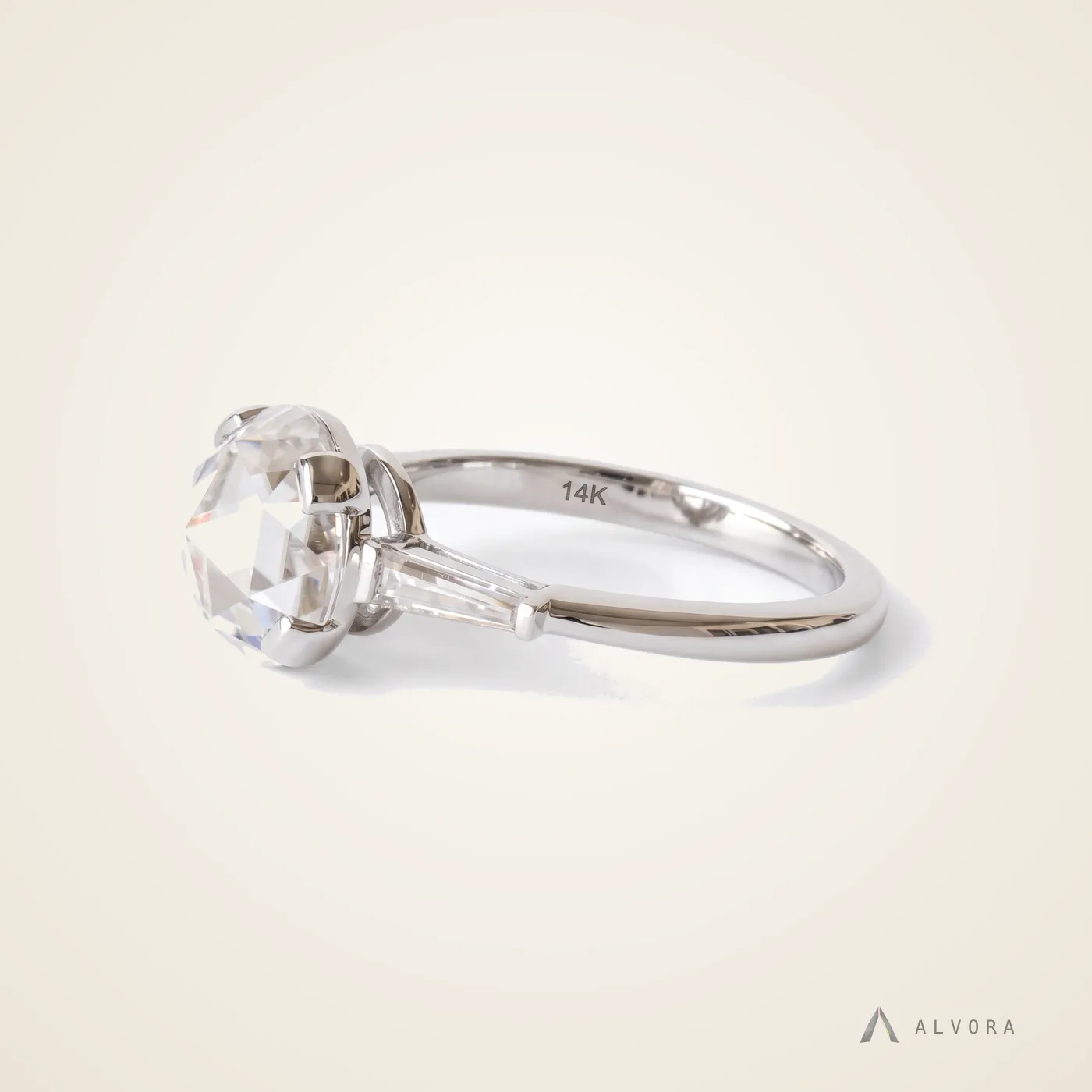 Faye Round Solitaire, round solitaire lab-grown diamond engagement ring