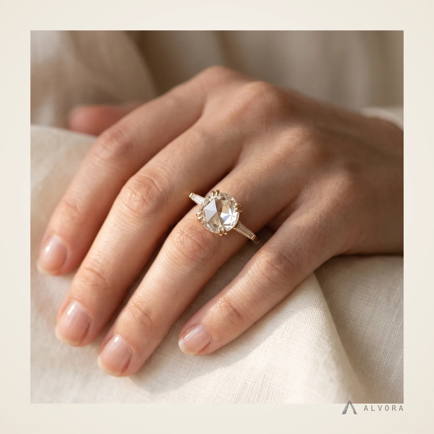 Faye Round Solitaire, round solitaire lab-grown diamond engagement ring