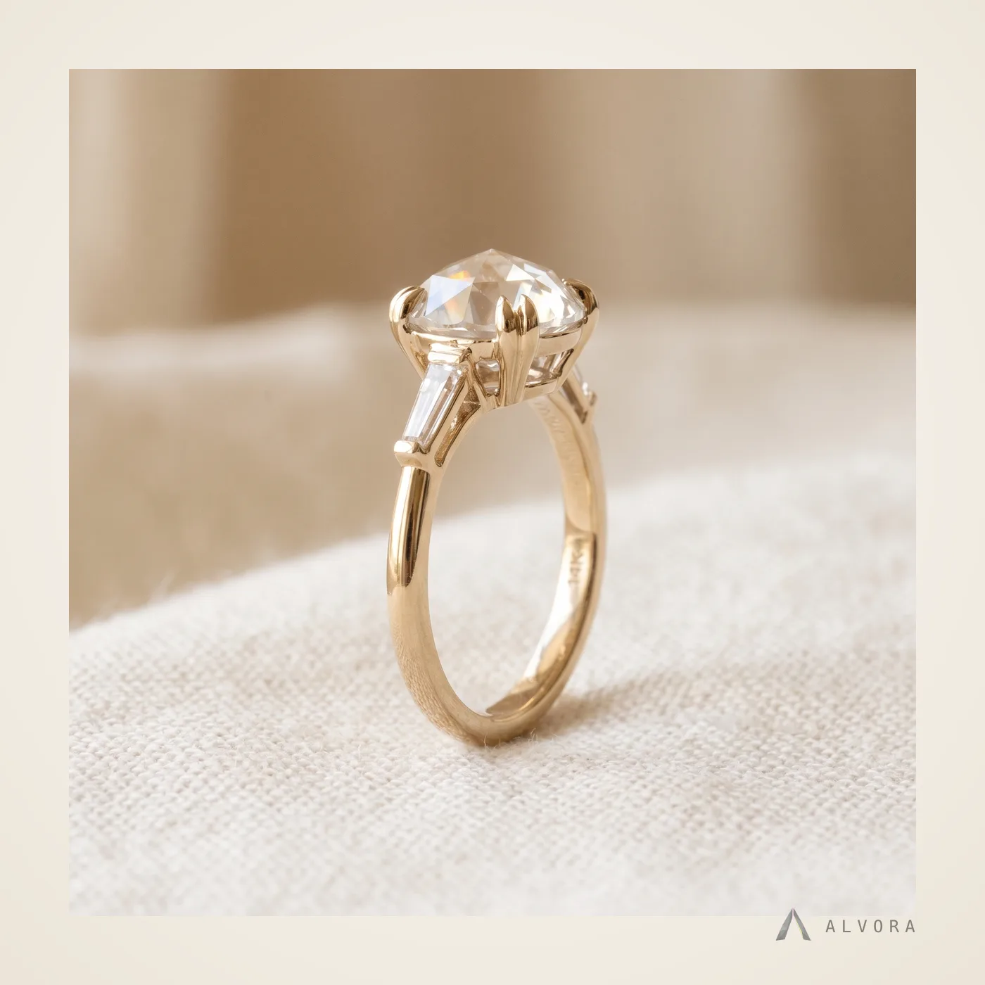 Faye Round Solitaire, round solitaire lab-grown diamond engagement ring