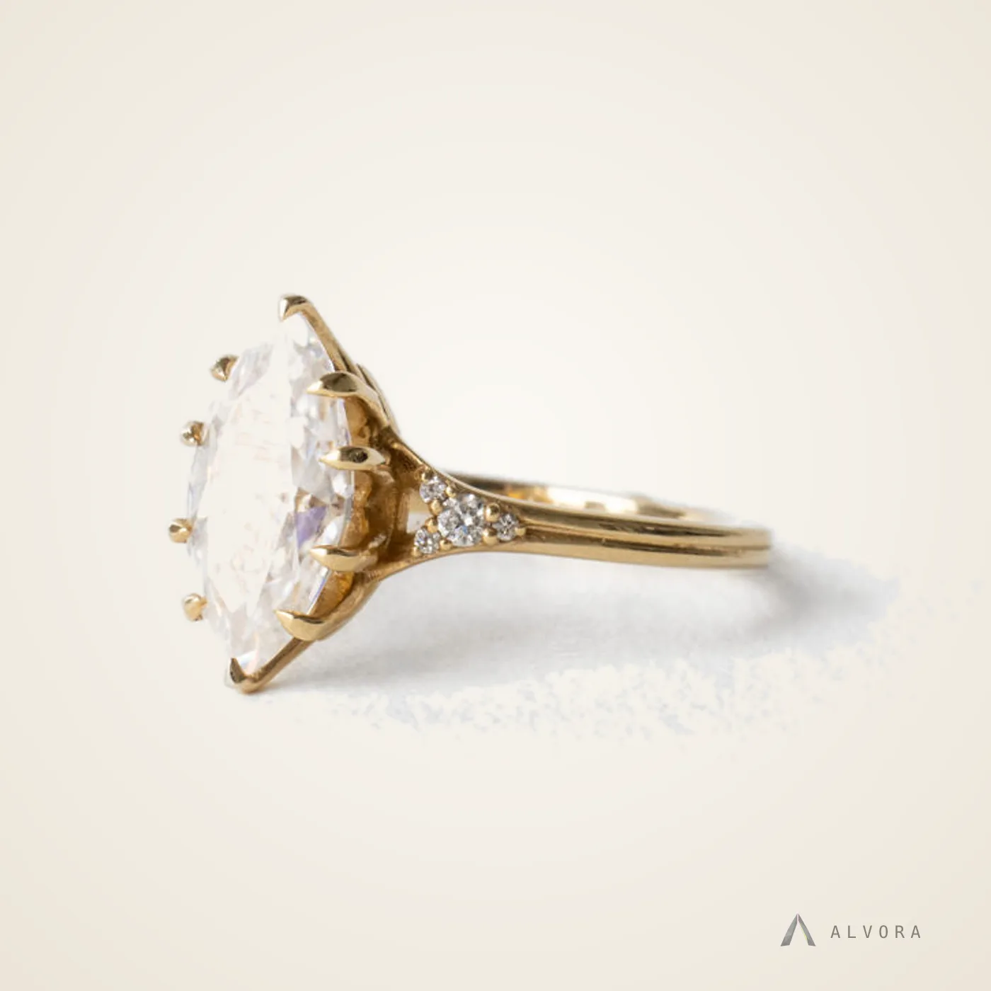 Elodie Marquise Solitaire, marquise solitaire lab-grown diamond engagement ring