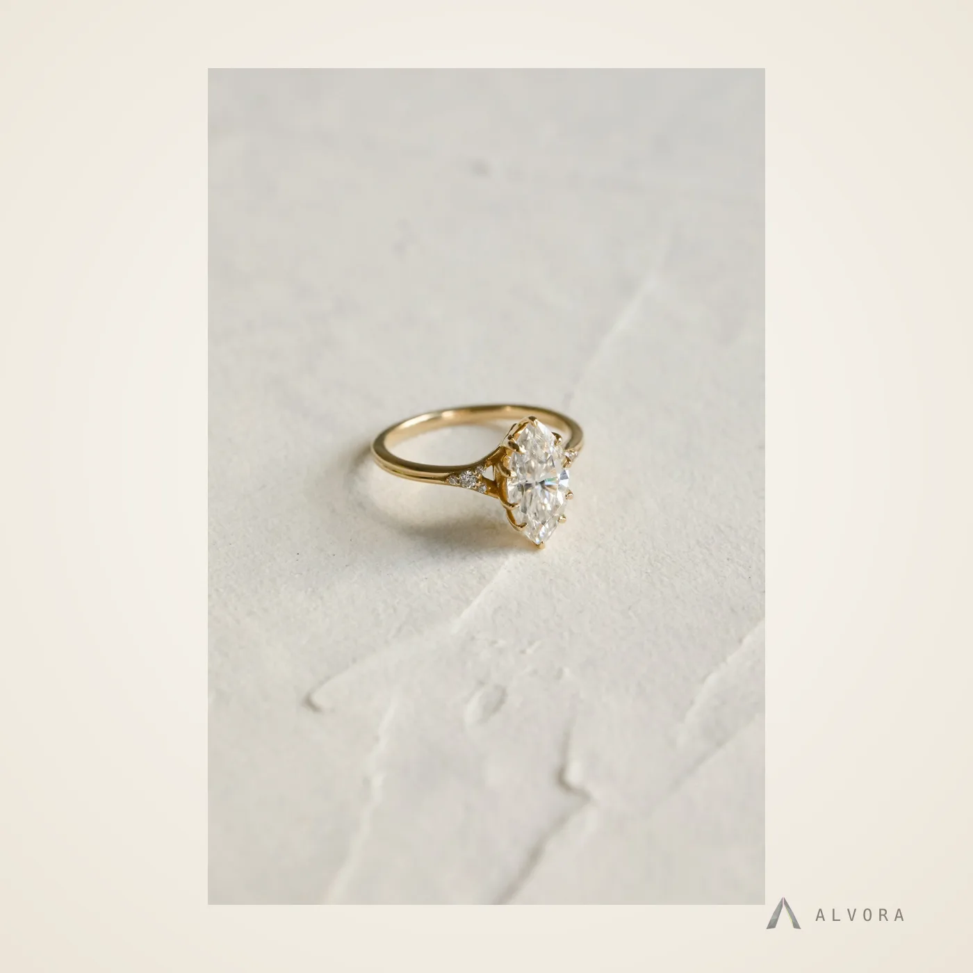 Elodie Marquise Solitaire, marquise solitaire lab-grown diamond engagement ring
