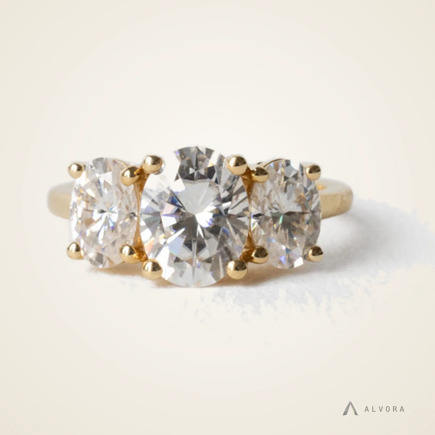 Fiora Oval Solitaire, oval solitaire lab-grown diamond engagement ring