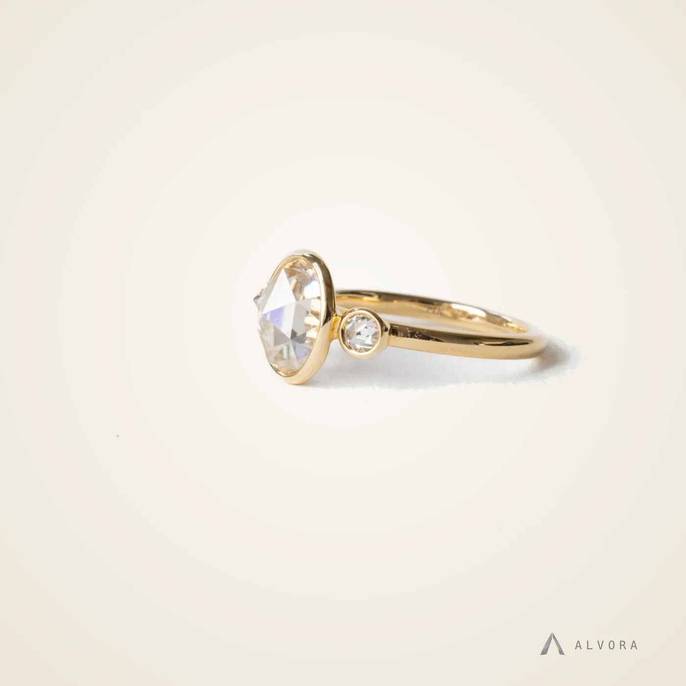 Marisol Oval Solitaire, oval solitaire lab-grown diamond engagement ring