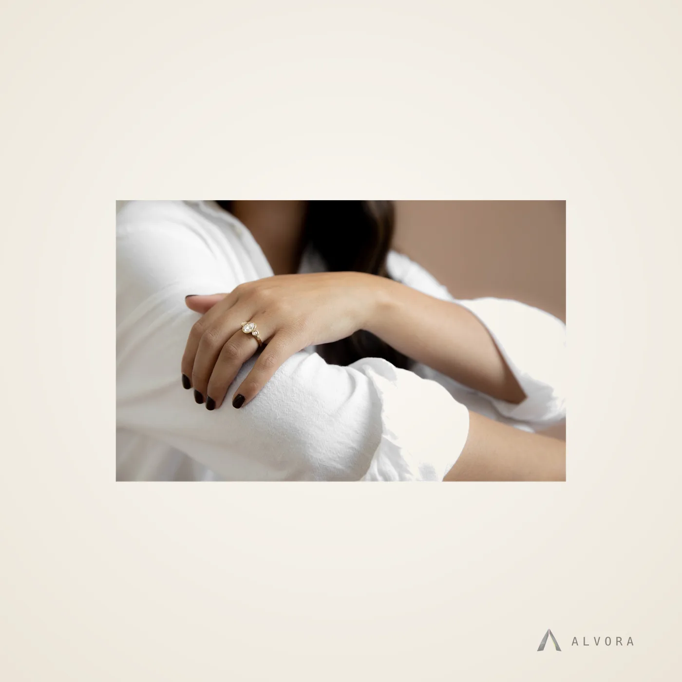 Marisol Oval Solitaire, oval solitaire lab-grown diamond engagement ring