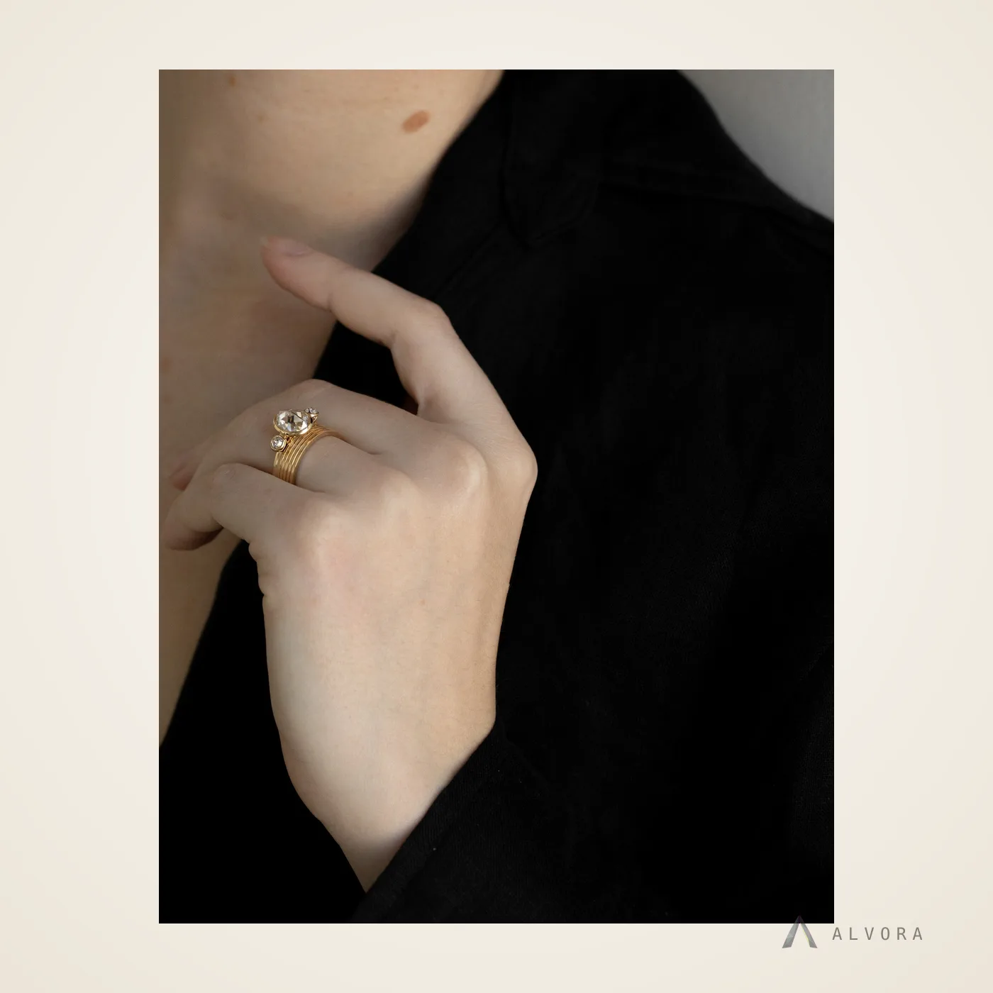 Marisol Oval Solitaire, oval solitaire lab-grown diamond engagement ring