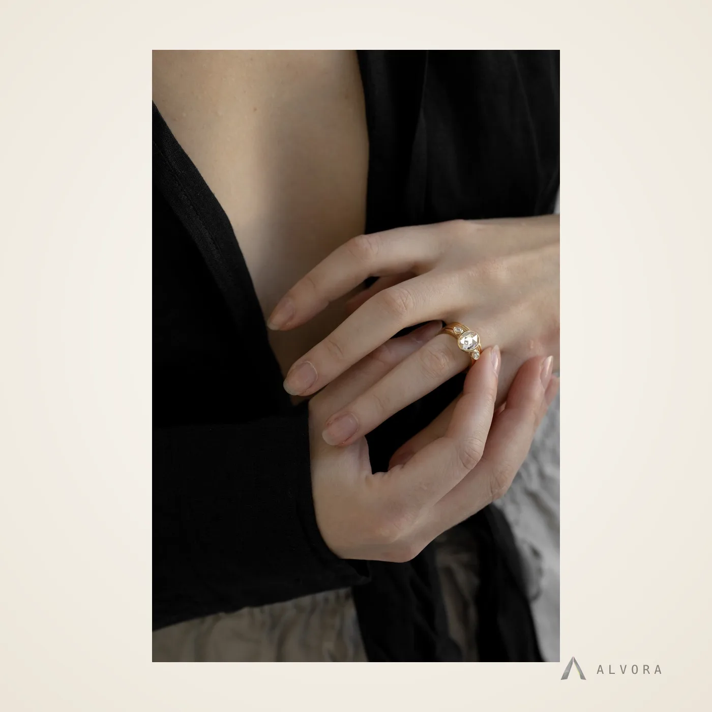 Marisol Oval Solitaire, oval solitaire lab-grown diamond engagement ring