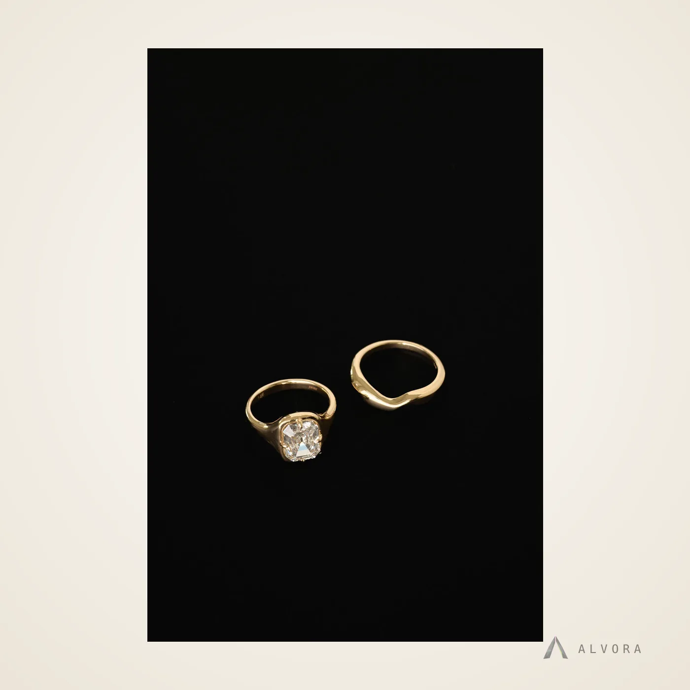 Freya Emerald Solitaire, emerald solitaire lab-grown diamond engagement ring