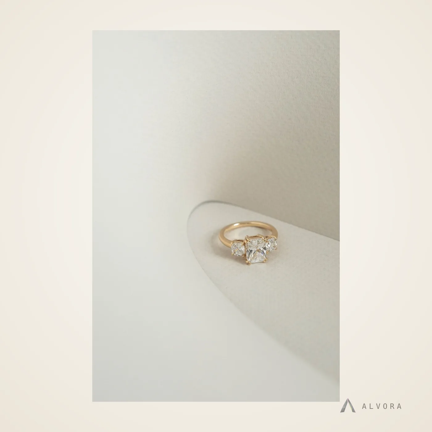 Nell Radiant Solitaire, radiant solitaire lab-grown diamond engagement ring