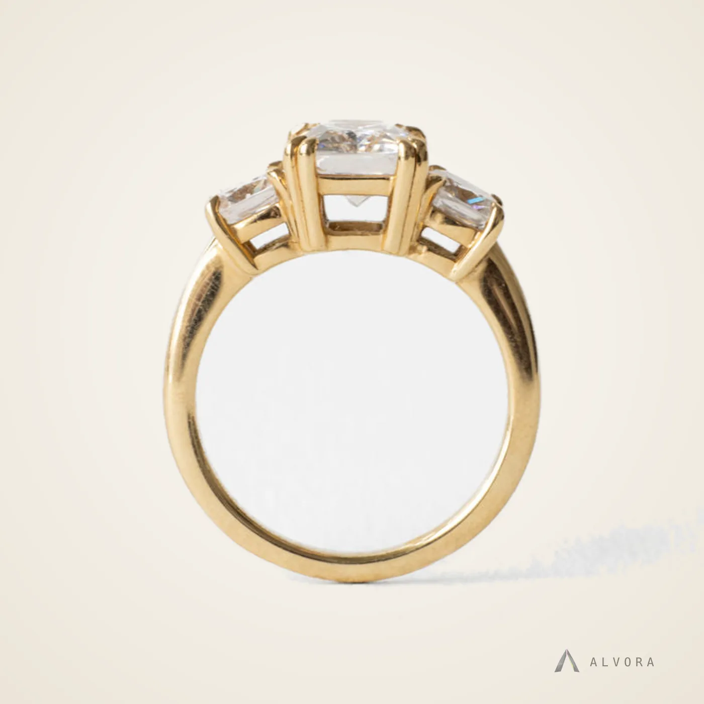 Nell Radiant Solitaire, radiant solitaire lab-grown diamond engagement ring