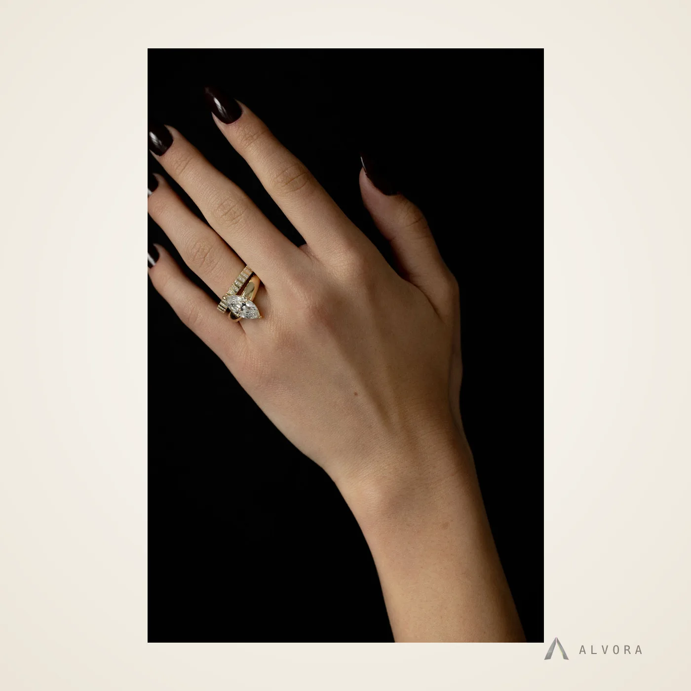 Odessa Marquise Solitaire, marquise solitaire lab-grown diamond engagement ring
