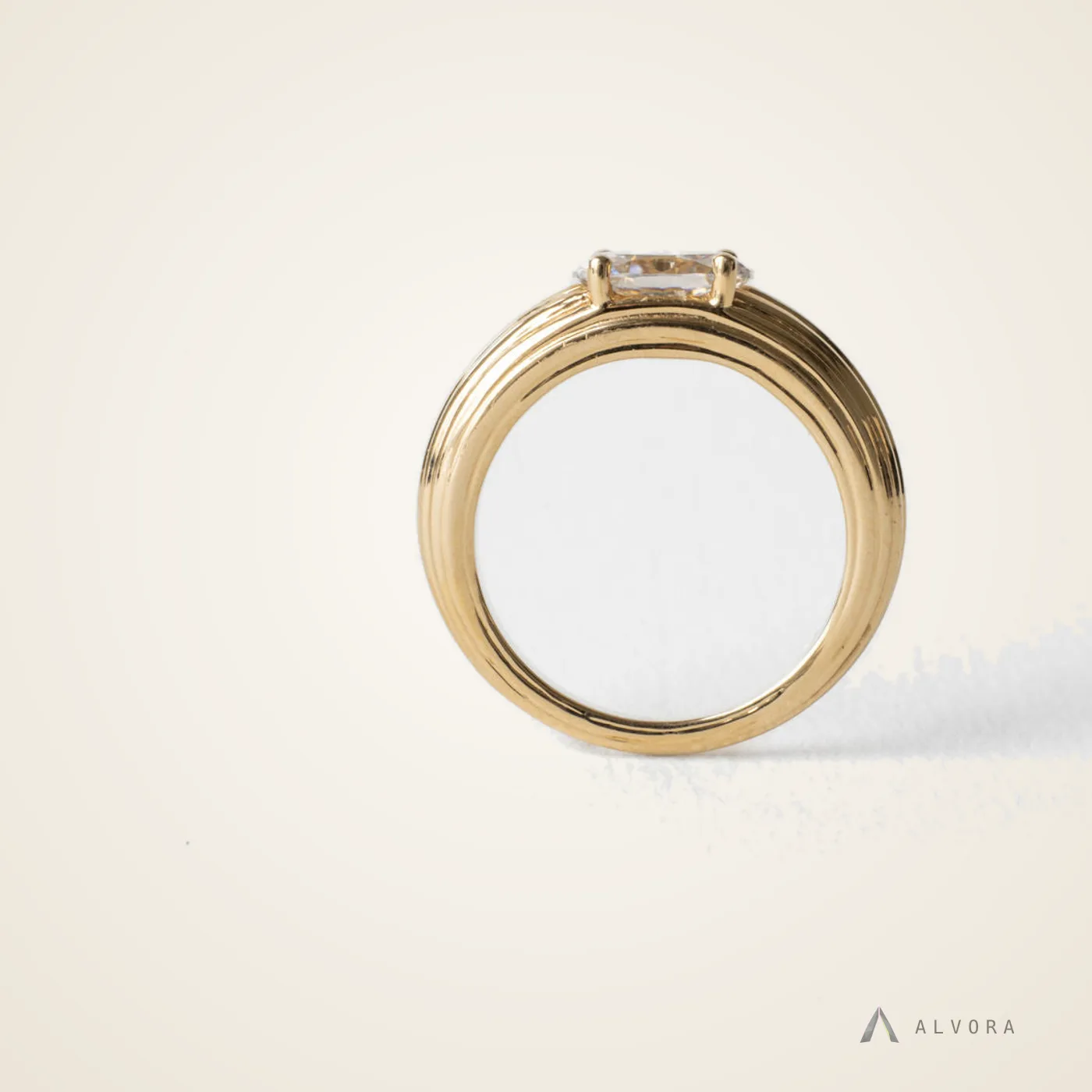 Tessaly Solitaire, solitaire lab-grown diamond engagement ring