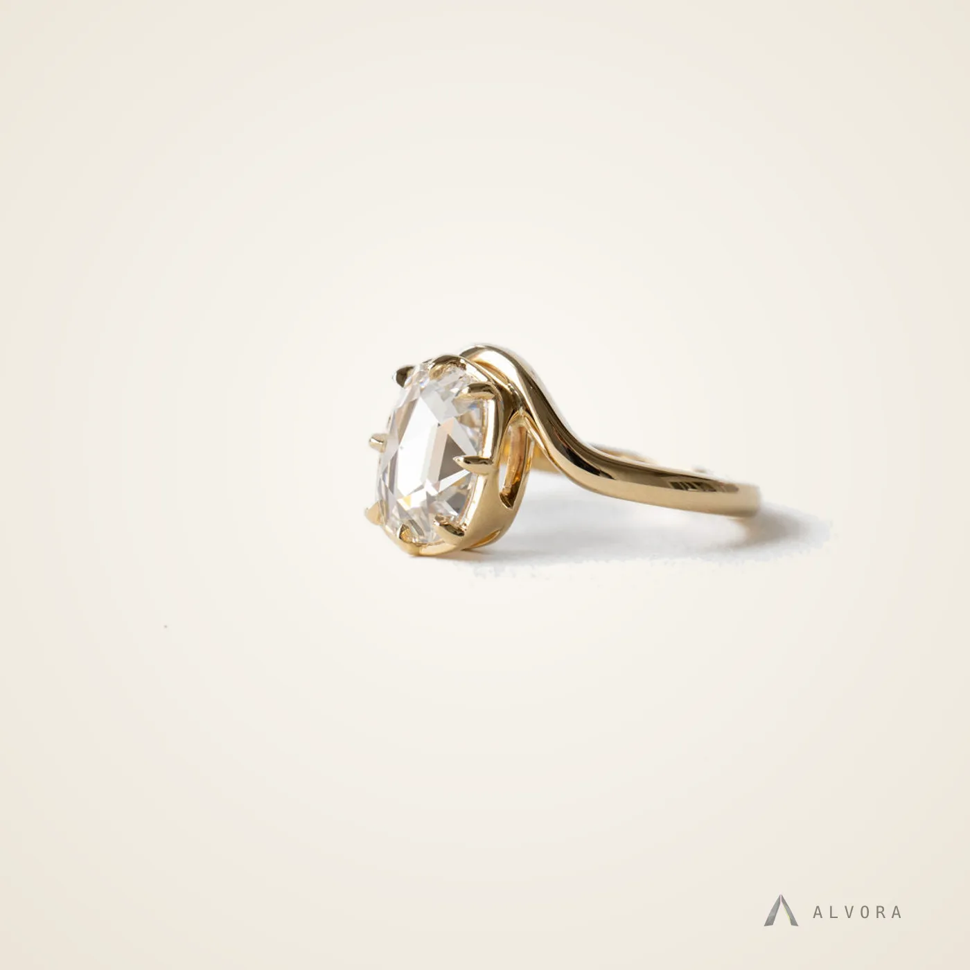 Valen Cushion Solitaire, cushion solitaire lab-grown diamond engagement ring