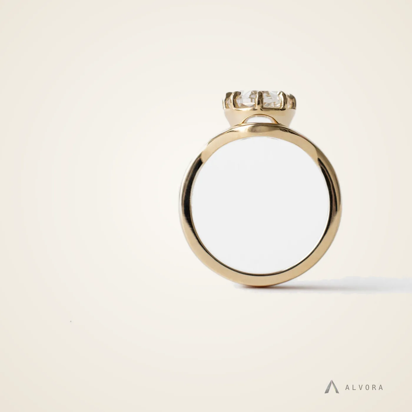 Valen Cushion Solitaire, cushion solitaire lab-grown diamond engagement ring