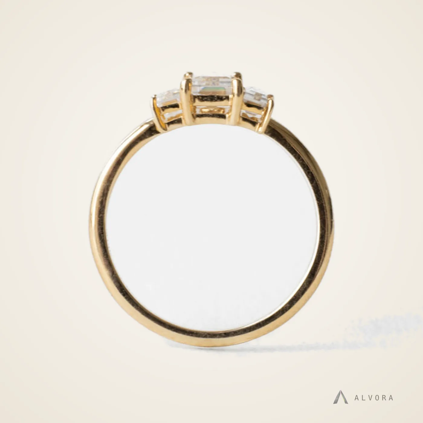 Bettina Baguette Solitaire, baguette solitaire lab-grown diamond engagement ring
