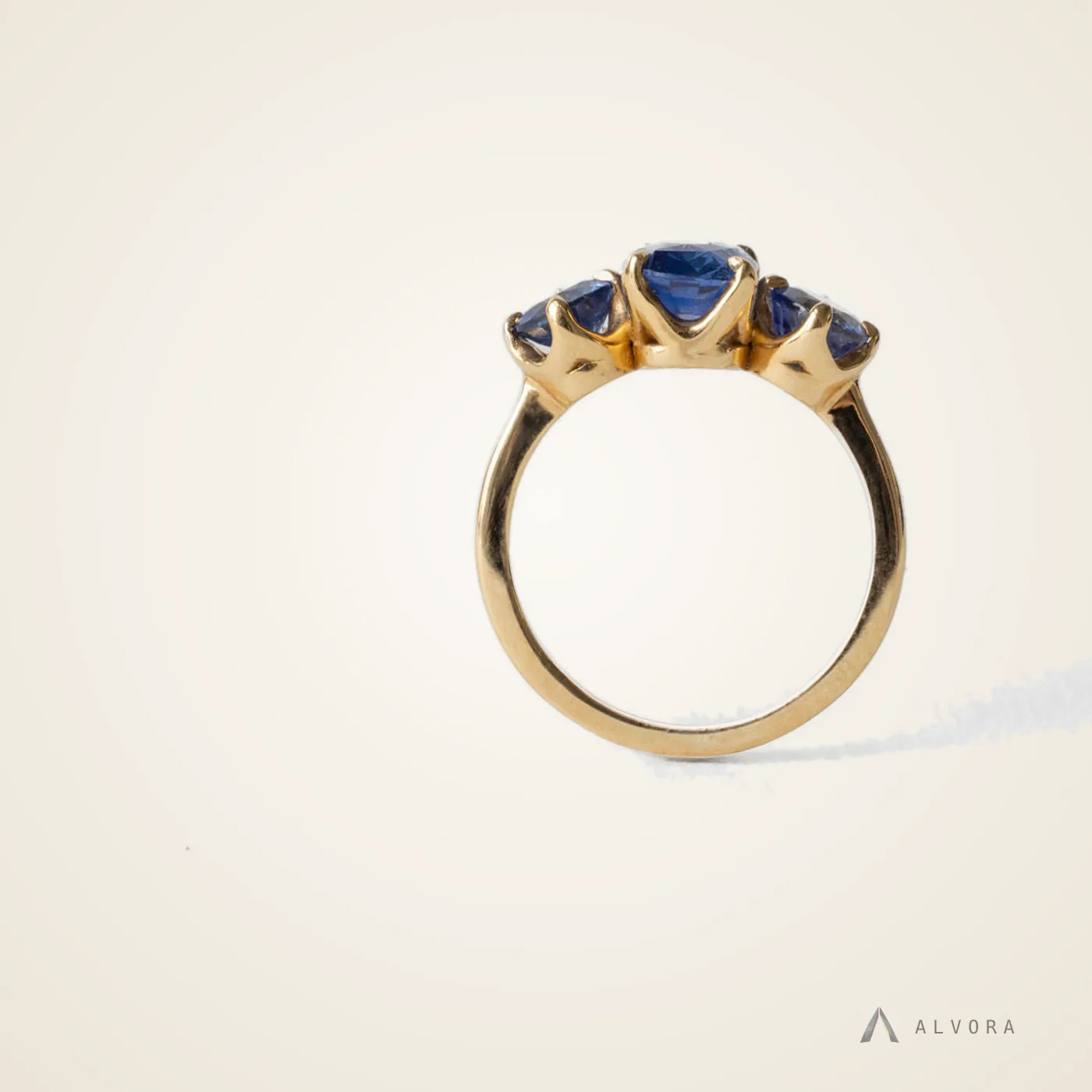 Cosima Blue Solitaire, solitaire lab-grown diamond engagement ring
