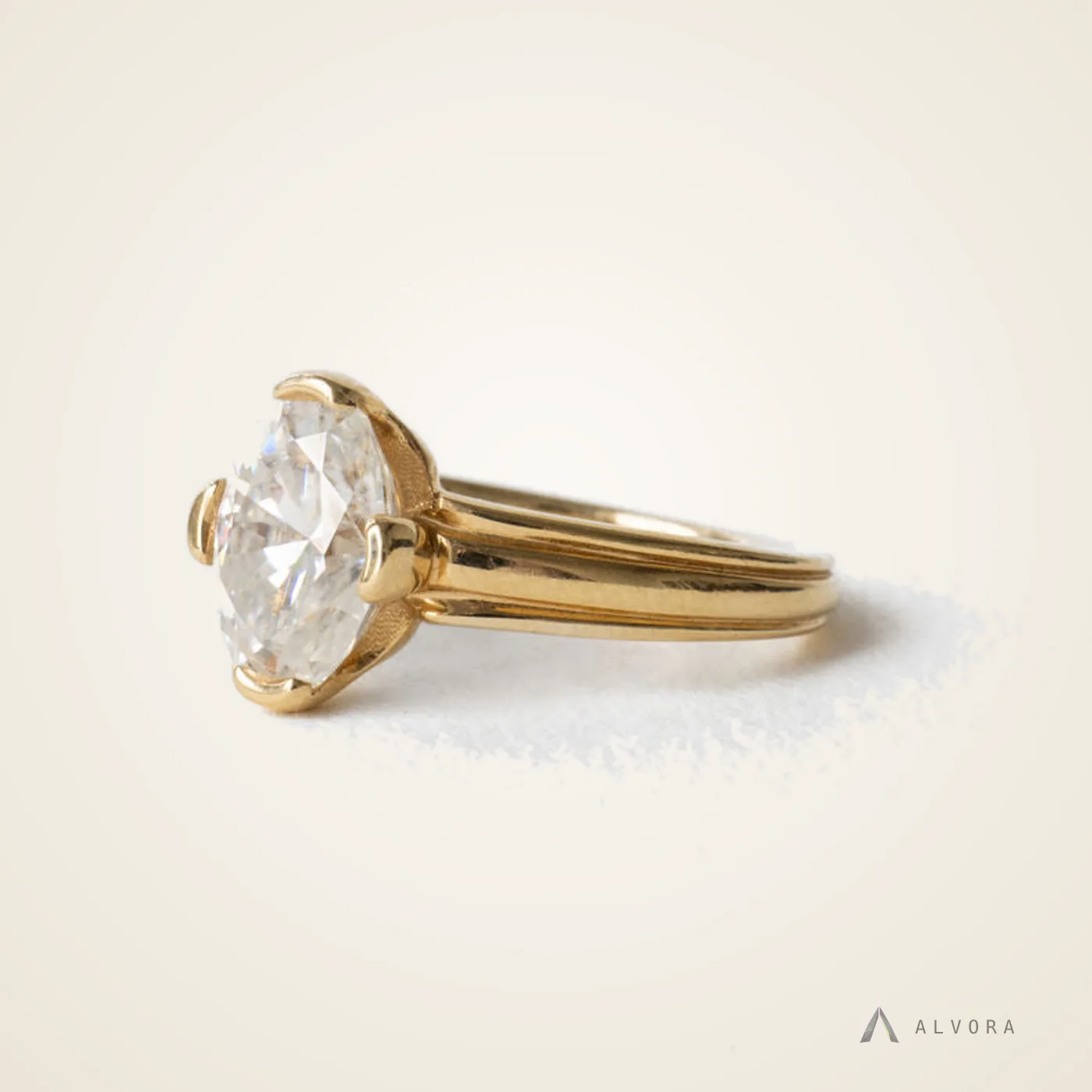 Sorrel Oval Solitaire, oval solitaire lab-grown diamond engagement ring