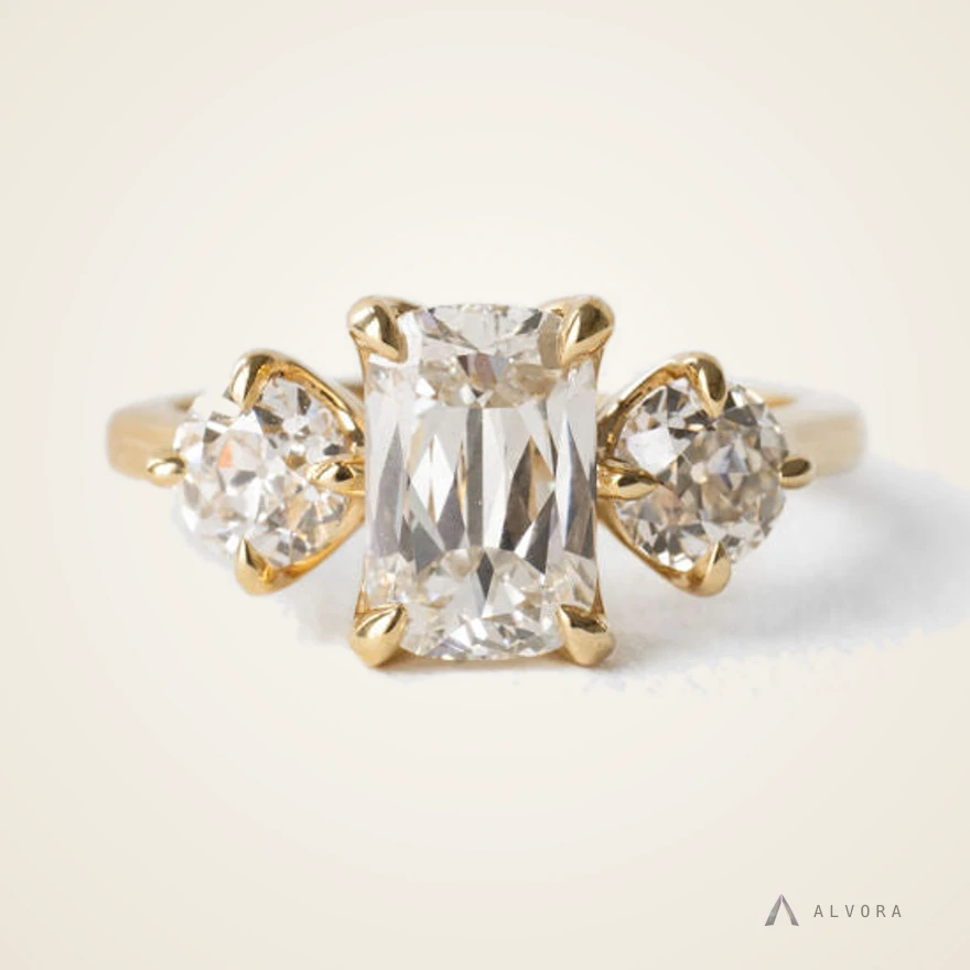 Tamara Blue Solitaire, solitaire lab-grown diamond engagement ring
