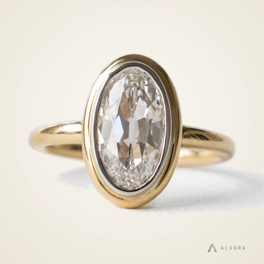 Verena Solitaire, solitaire lab-grown diamond engagement ring