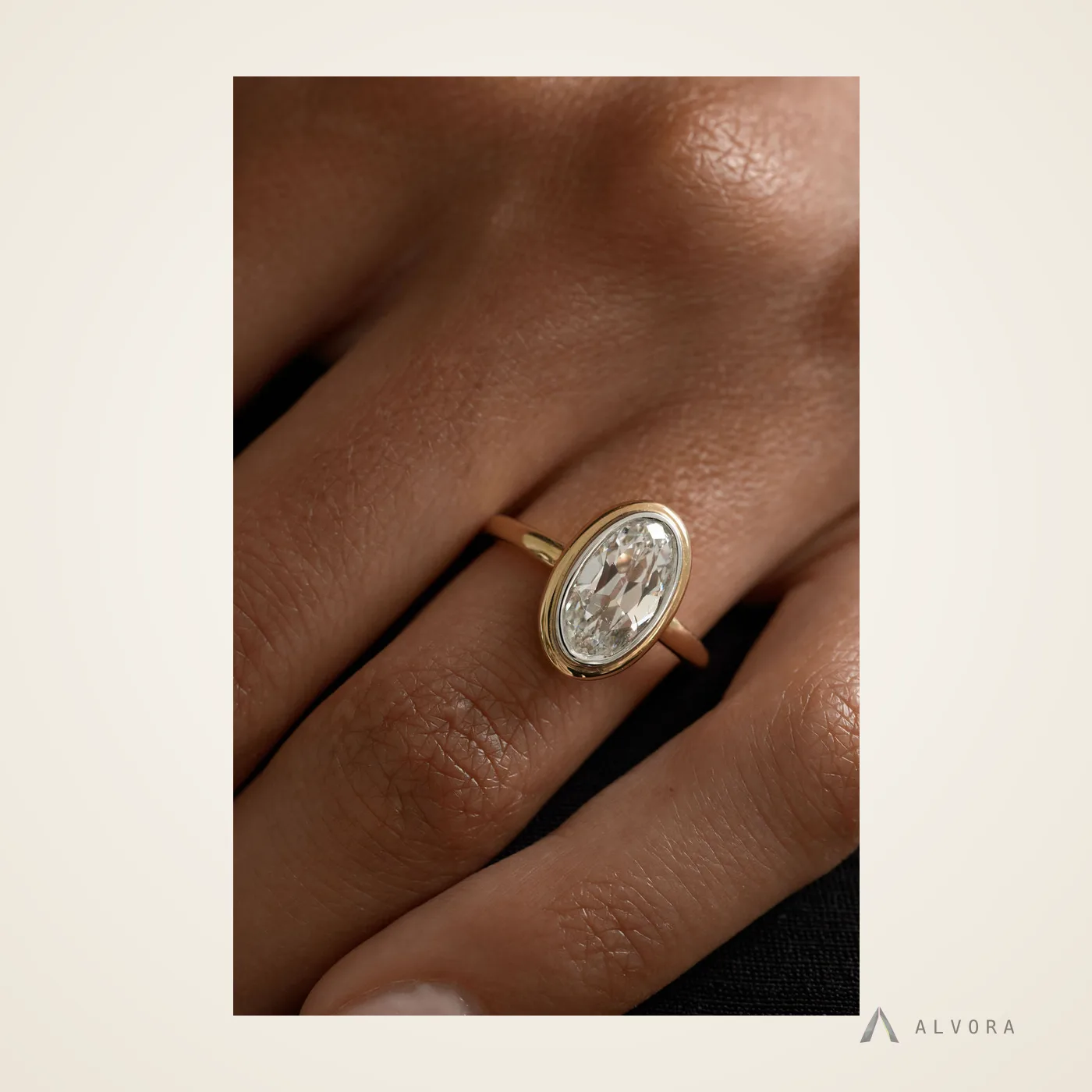 Verena Solitaire, solitaire lab-grown diamond engagement ring