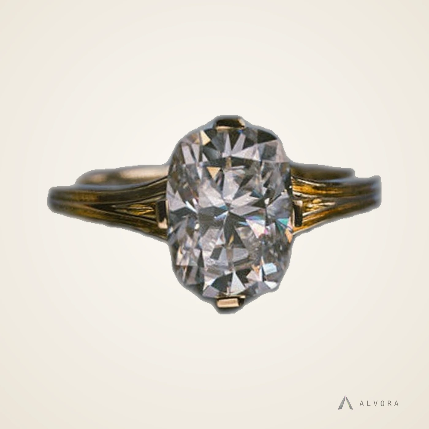 Alethea Elongated Cushion Solitaire, elongated cushion solitaire lab-grown diamond engagement ring