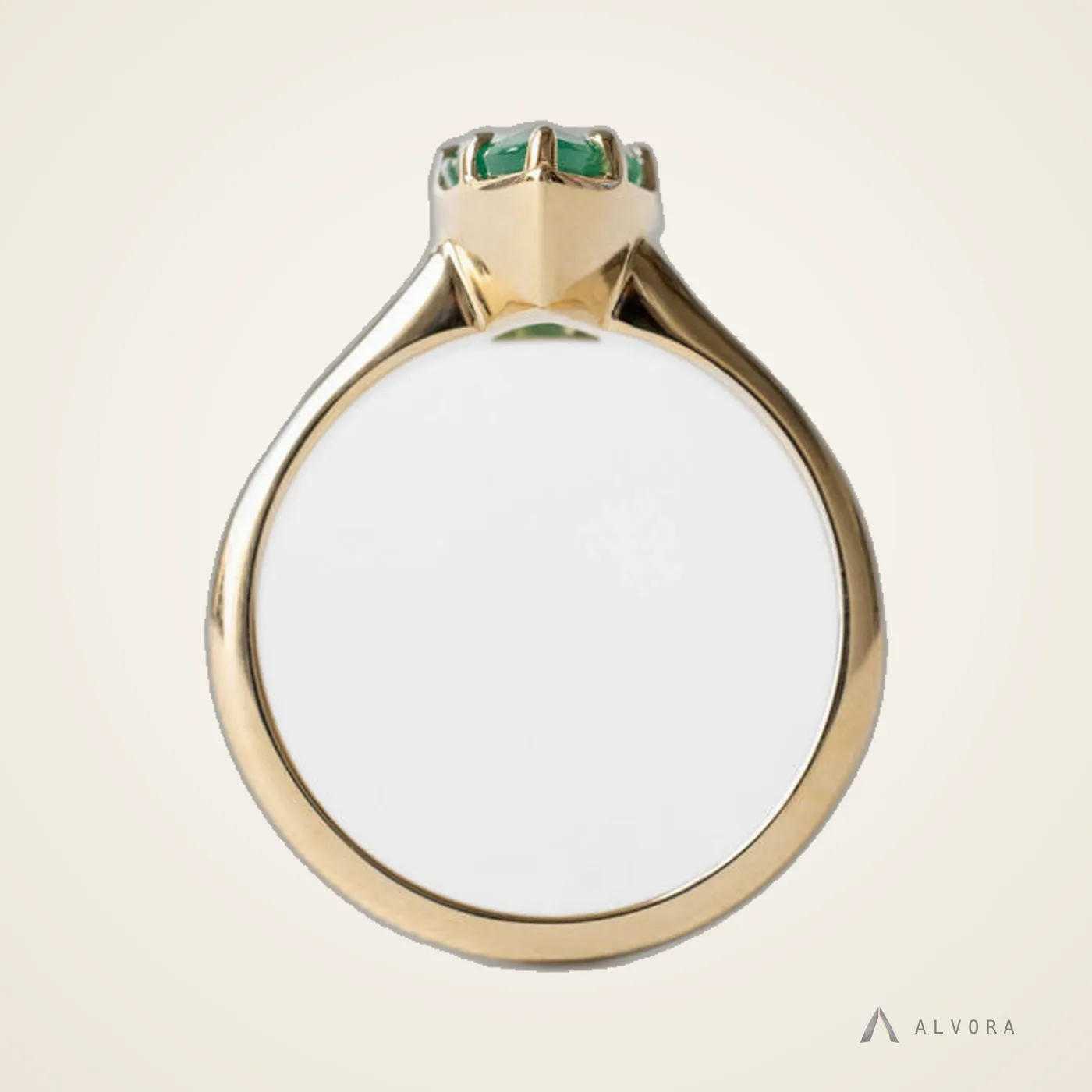 Elif Pear Solitaire, pear solitaire lab-grown diamond engagement ring