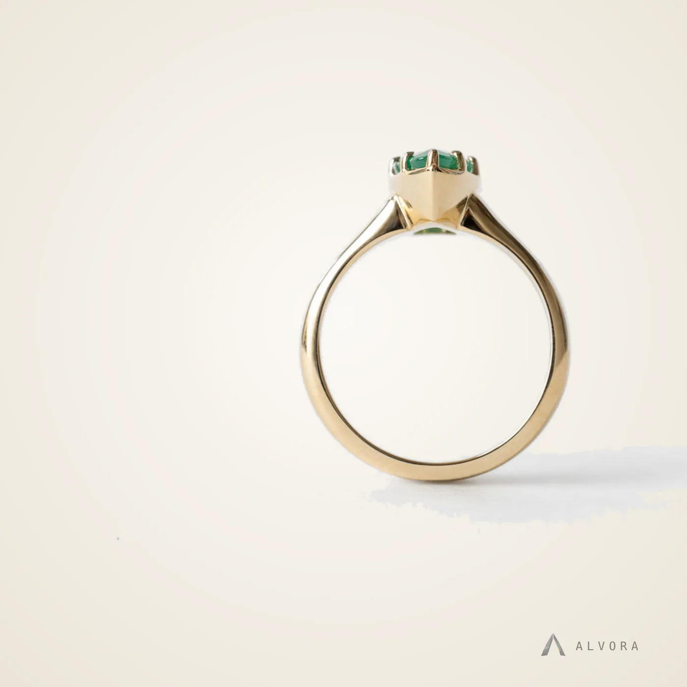 Elif Pear Solitaire, pear solitaire lab-grown diamond engagement ring