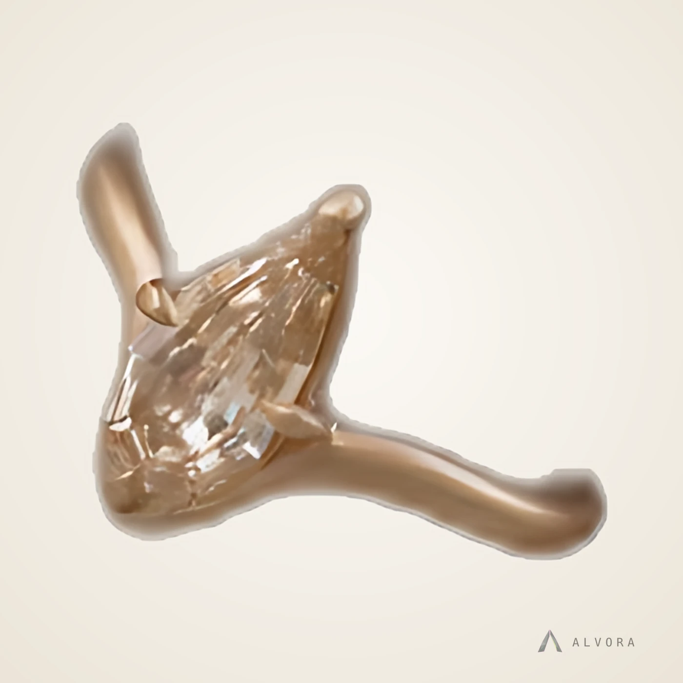 Gracia Pear Solitaire, pear solitaire lab-grown diamond engagement ring