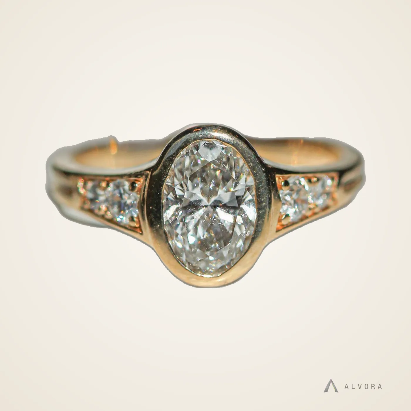 Celeste Solitaire, solitaire lab-grown diamond engagement ring
