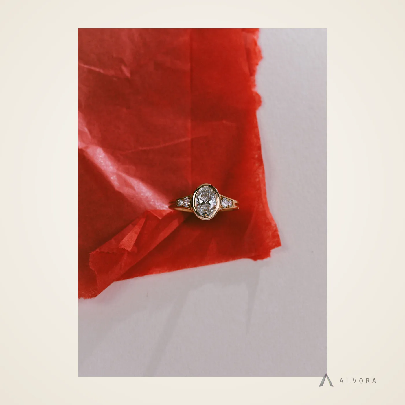 Celeste Solitaire, solitaire lab-grown diamond engagement ring