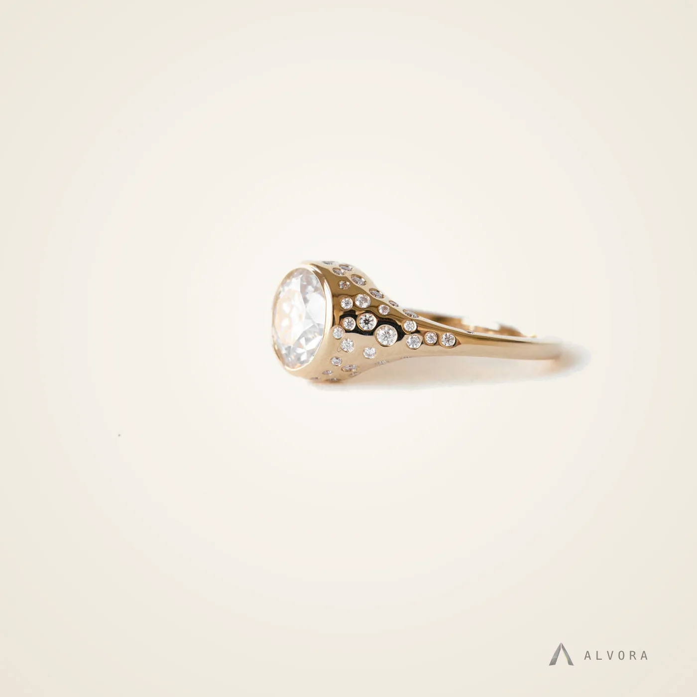 Kerstin Round Solitaire, round solitaire lab-grown diamond engagement ring
