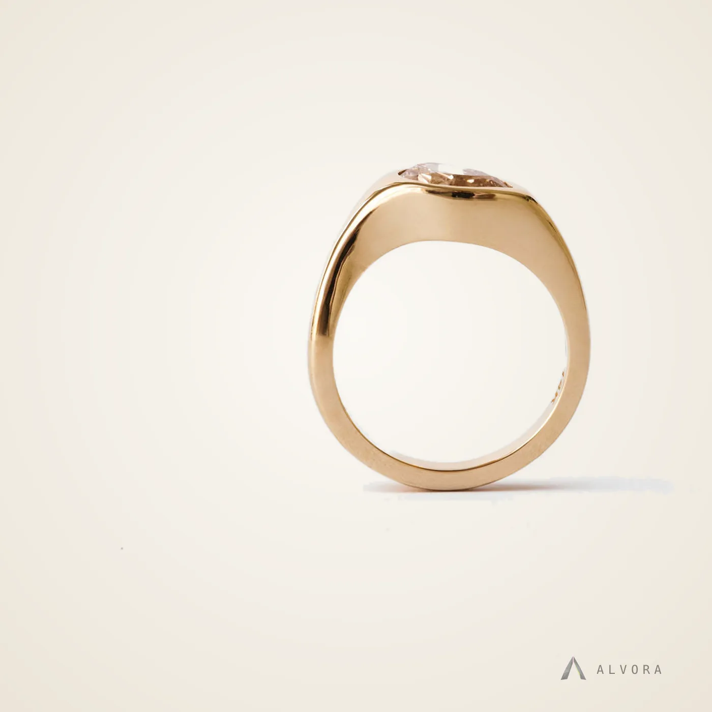 Minerva Pear Solitaire, pear solitaire lab-grown diamond engagement ring