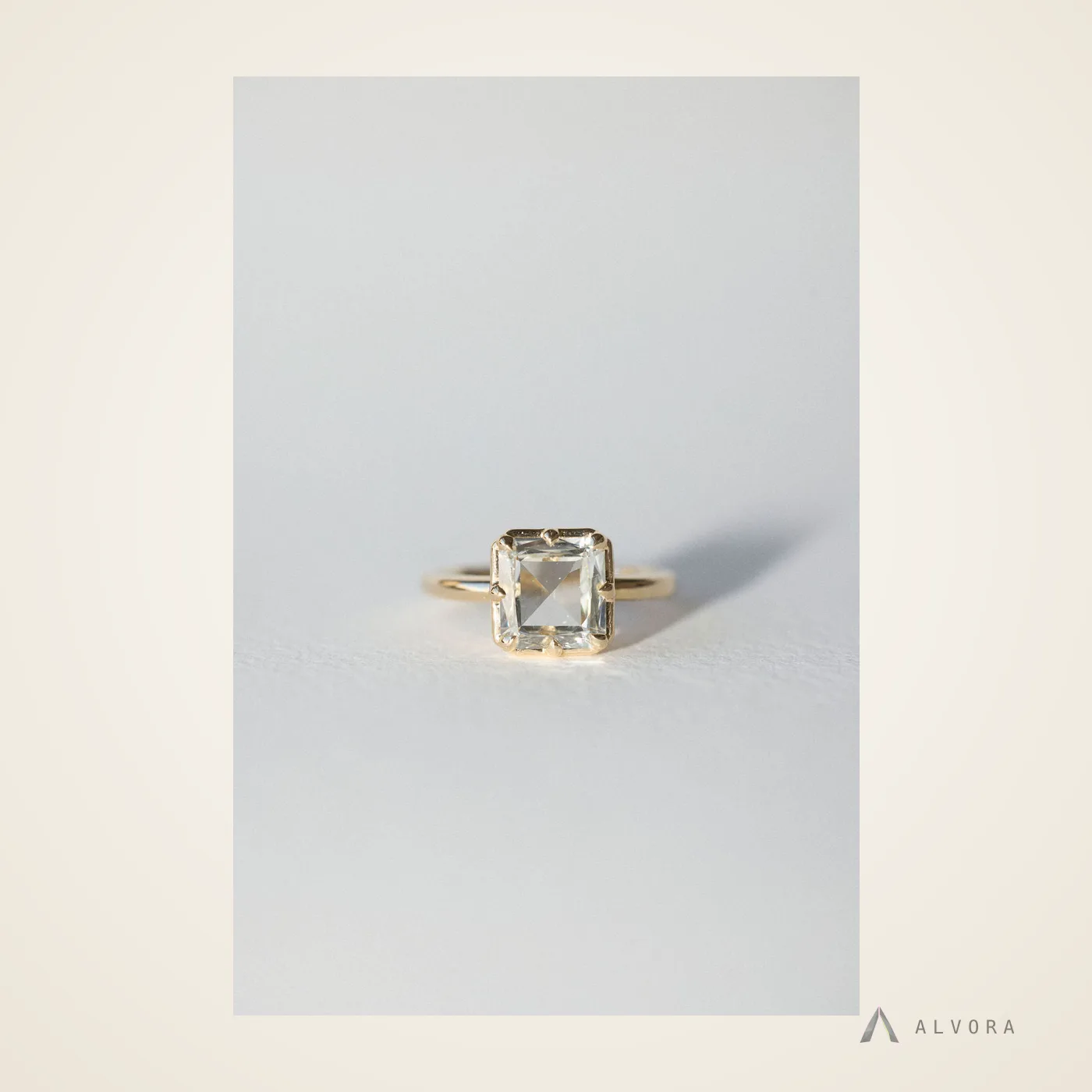 Hannelore Radiant Solitaire, radiant solitaire lab-grown diamond engagement ring