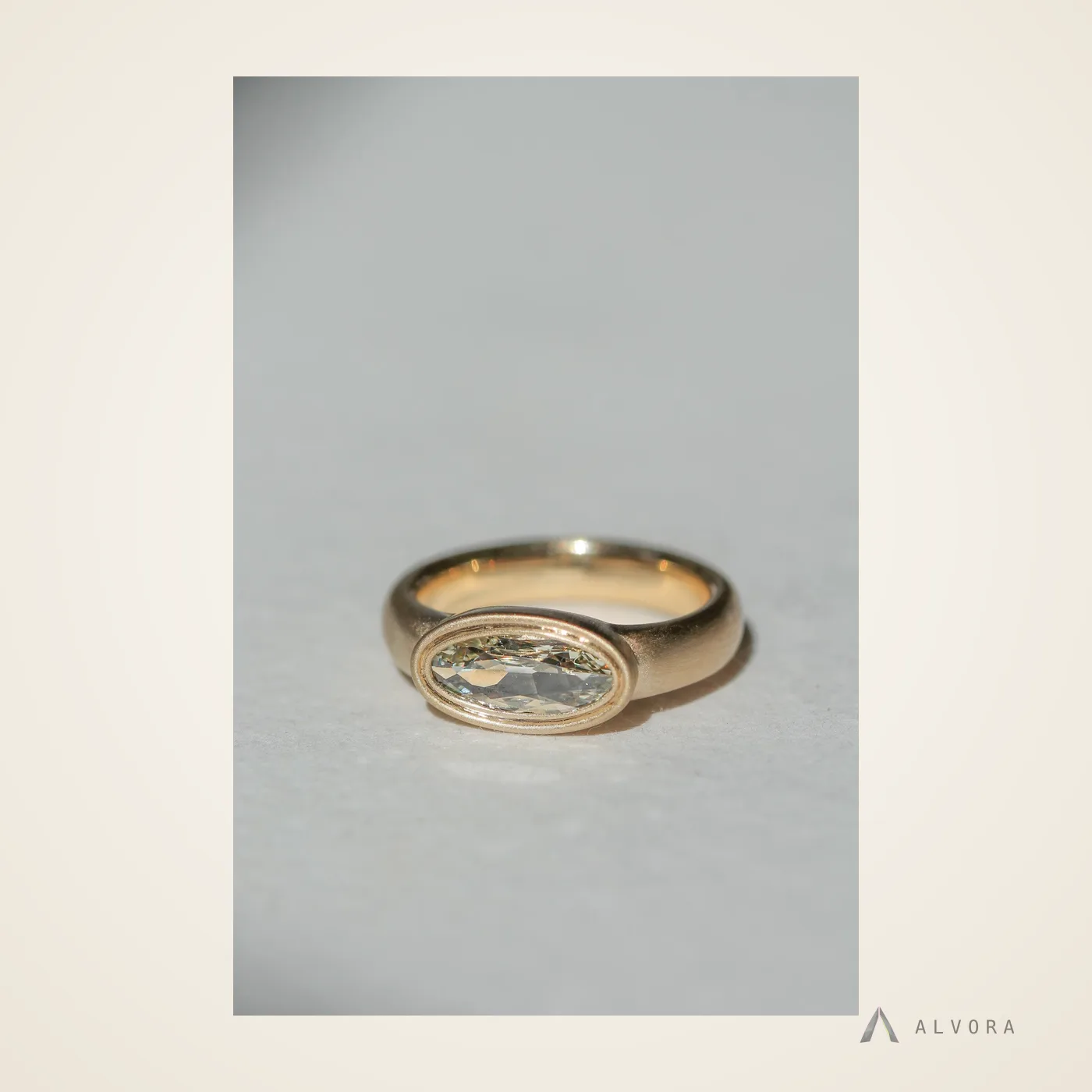 Xiomara Bezel, bezel lab-grown diamond engagement ring