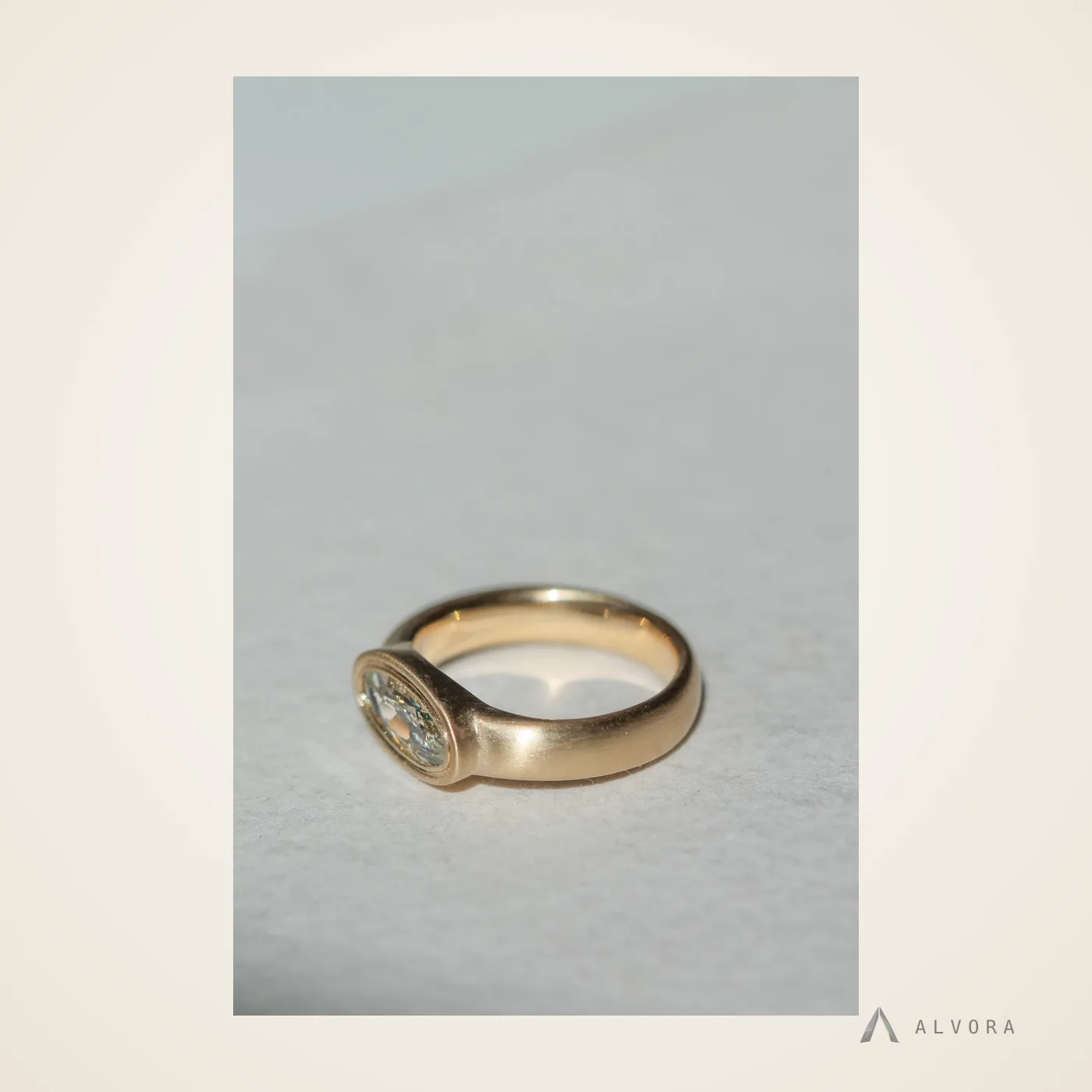 Xiomara Bezel, bezel lab-grown diamond engagement ring